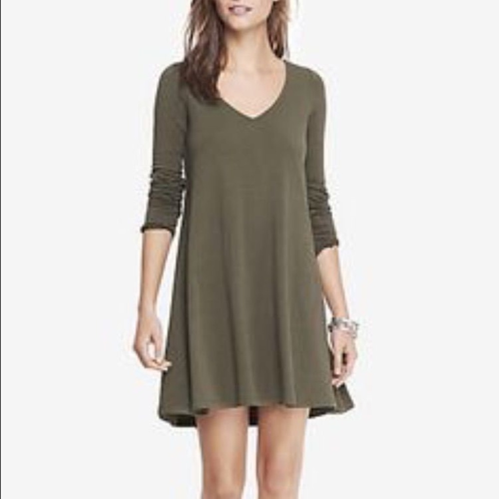 Olive Green Express Swing Dress.